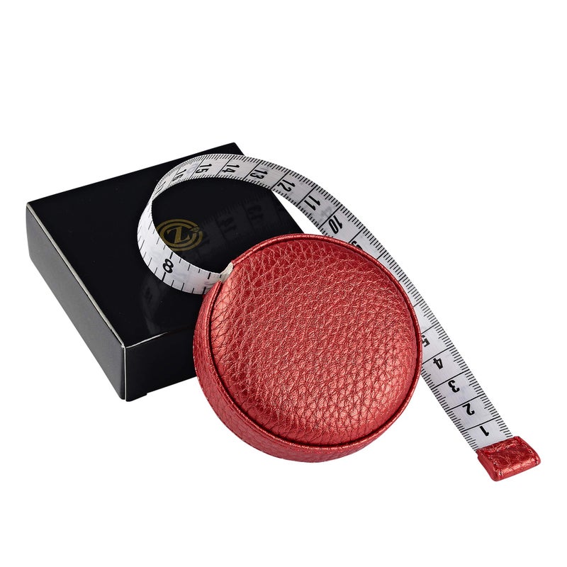 Z_جوده وثقه 3m/120 Tape Measure Body Measuring Tape for Body Cloth Tape Measure for Sewing Fabric Tailors Medical Measurements Tape Dual Sided Leather Tape Measure Retractable (Red, 1 Pack) - Image 1